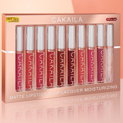 Pack Of 10 Matte Nonstick Cup Waterproof Lip Gloss Pure Ember