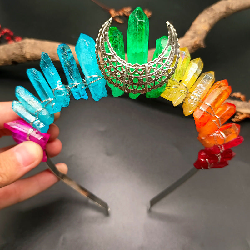Natural Crystal Crown Hair Band Pure Ember
