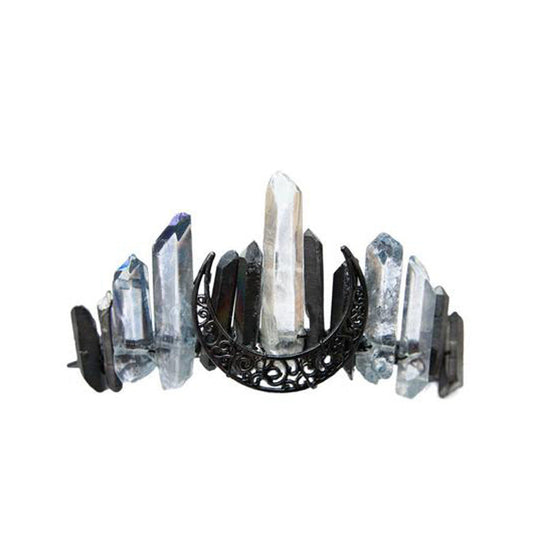Handmade natural crystal crown headband Pure Ember