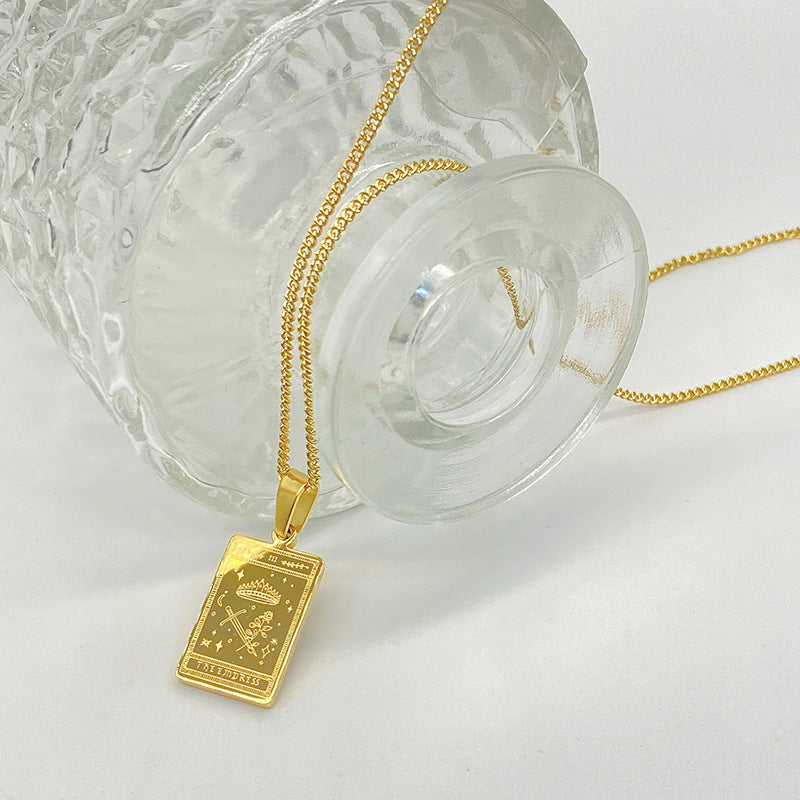 Tarot Pendant Necklace Stainless Steel Pure Ember