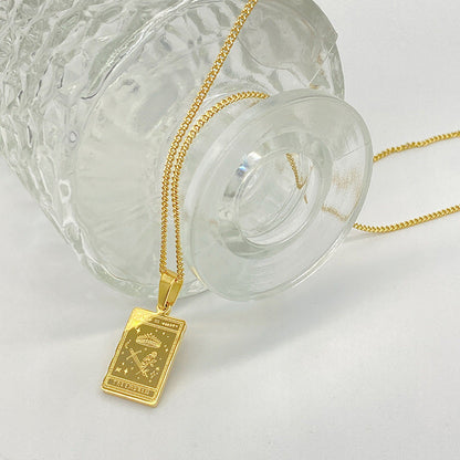 Tarot Pendant Necklace Stainless Steel Pure Ember