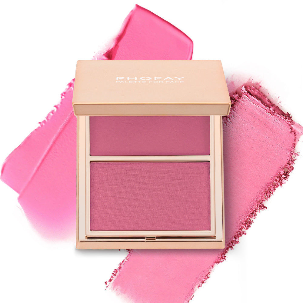 PHOFAY Double-Take Cream & Powder Blush Duo Pure Ember