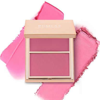 PHOFAY Double-Take Cream & Powder Blush Duo Pure Ember