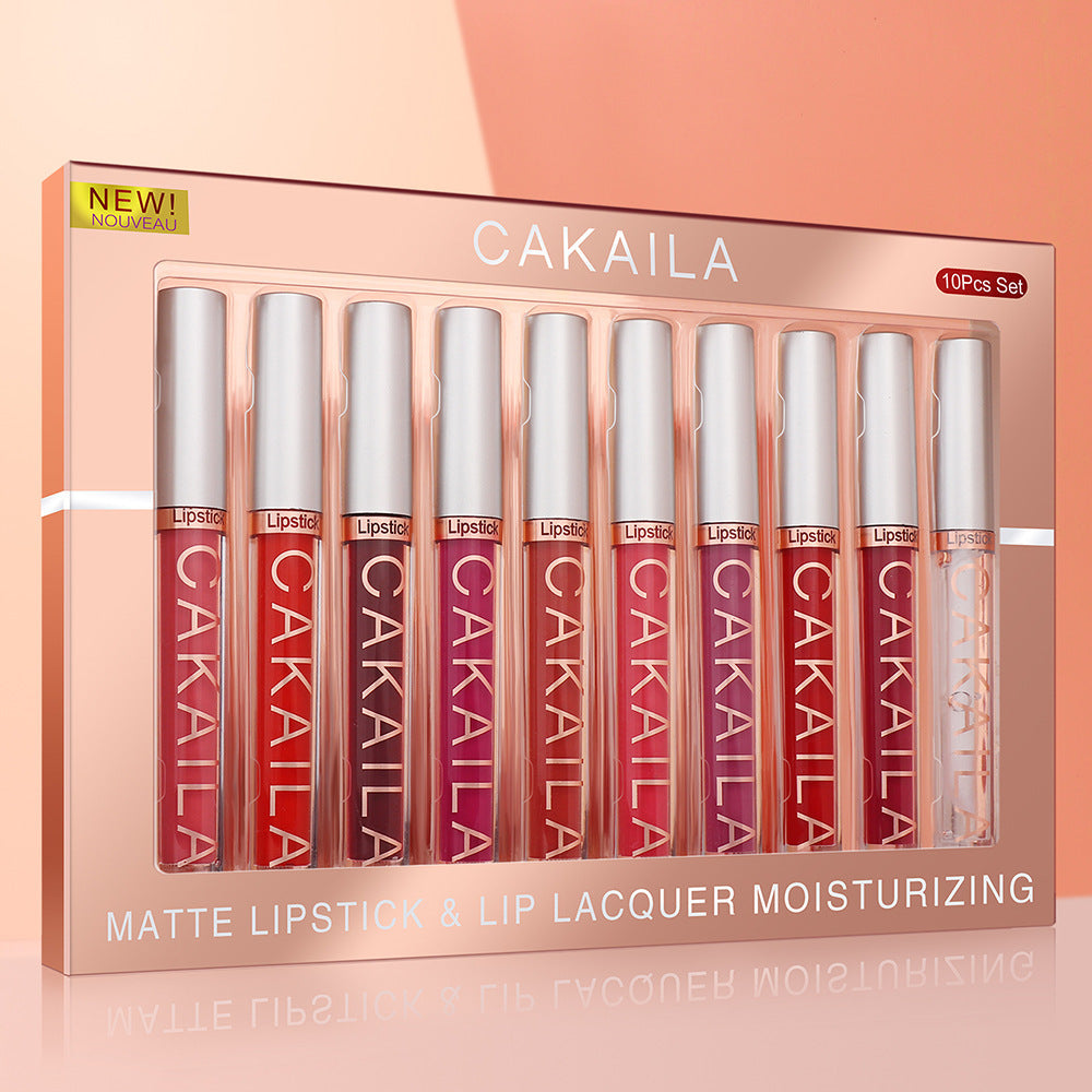 Pack Of 10 Matte Nonstick Cup Waterproof Lip Gloss Pure Ember