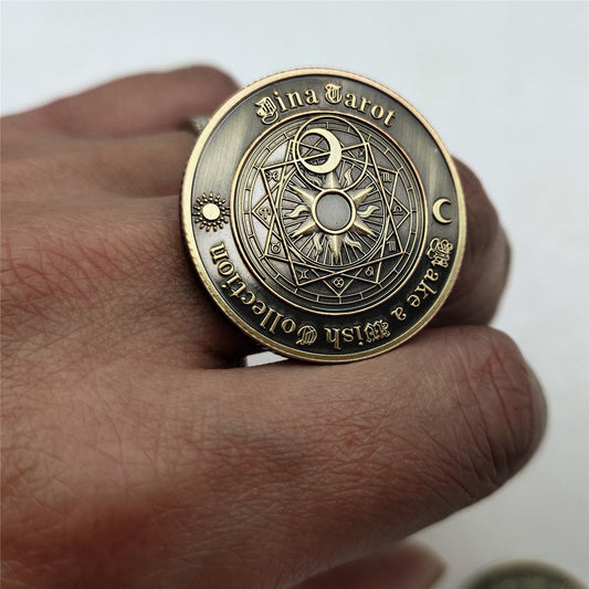 Euramerican Tarot Bronze Commemorative Coin Pure Ember