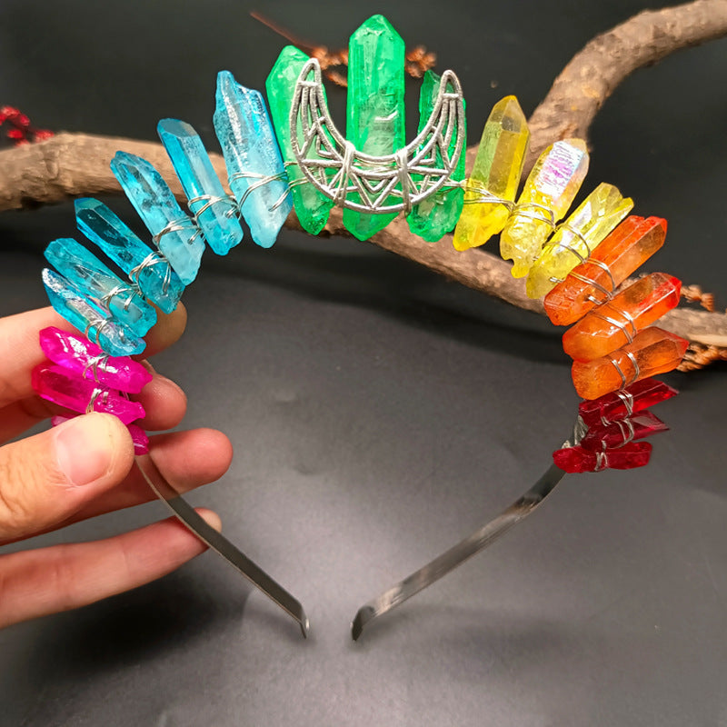 Natural Crystal Crown Hair Band Pure Ember