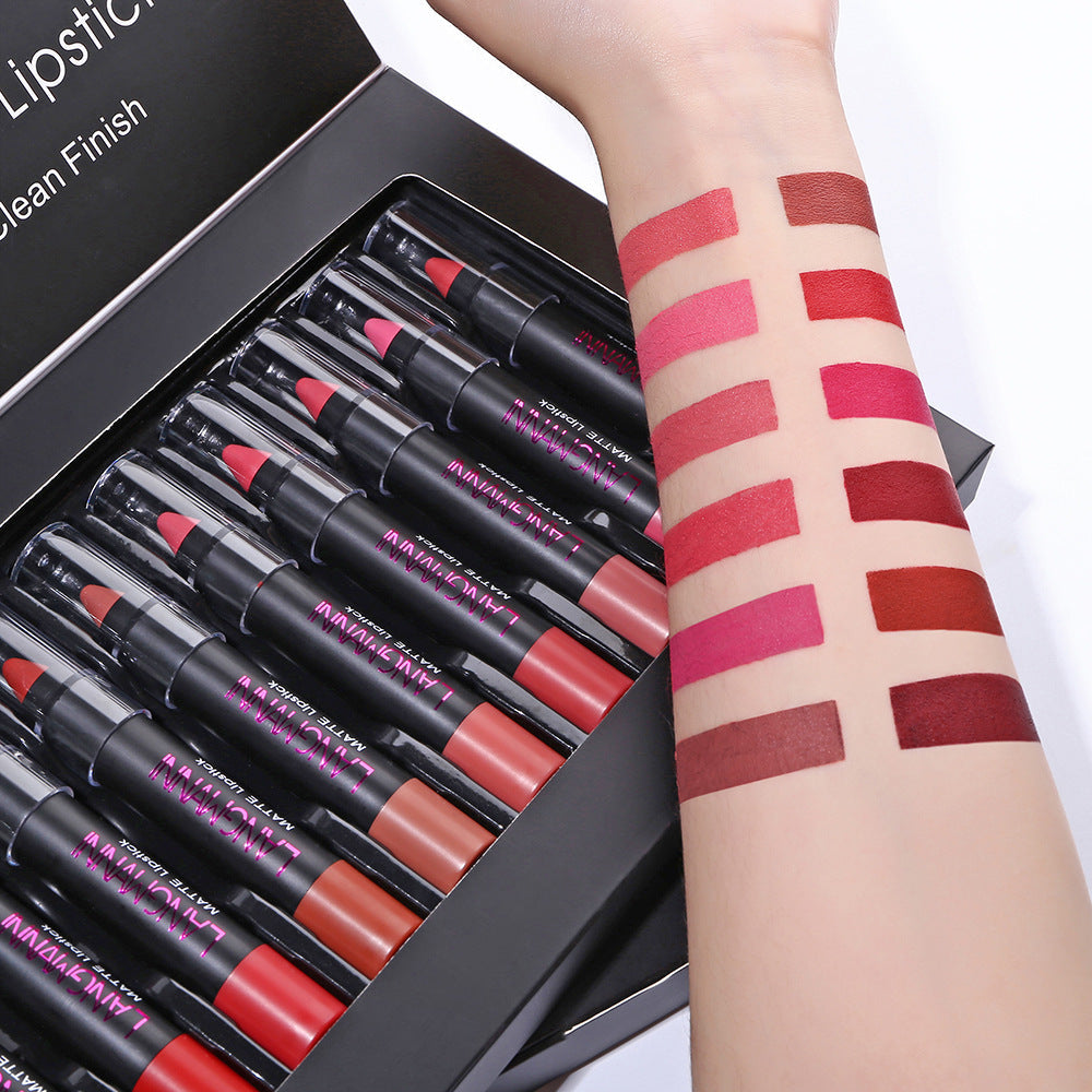 Non-Stick Cup Matte Lipstick And Lip Gloss Set Pure Ember