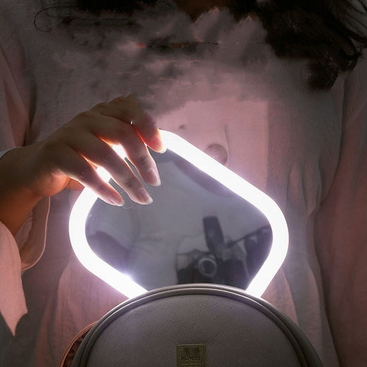 Desktop Mirror Dressing Mirror With Light Bulb Fill Light Beauty Makeup Pure Ember