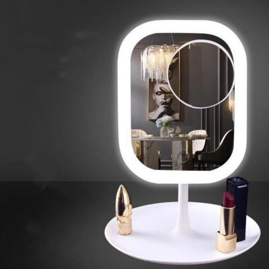Desktop Mirror Dressing Mirror With Light Bulb Fill Light Beauty Makeup Pure Ember