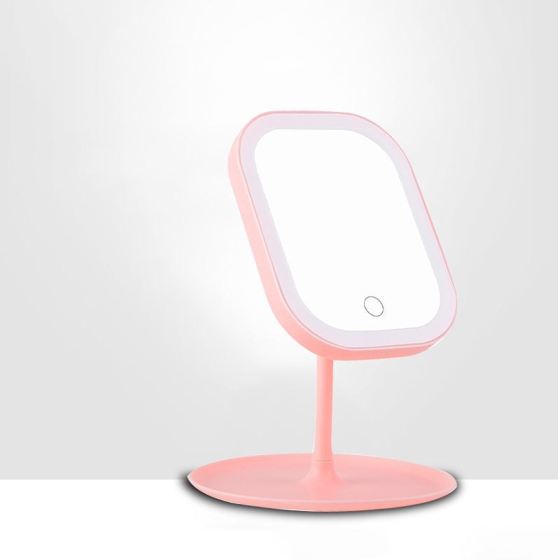 Desktop Mirror Dressing Mirror With Light Bulb Fill Light Beauty Makeup Pure Ember