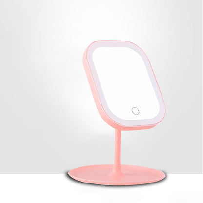 Desktop Mirror Dressing Mirror With Light Bulb Fill Light Beauty Makeup Pure Ember