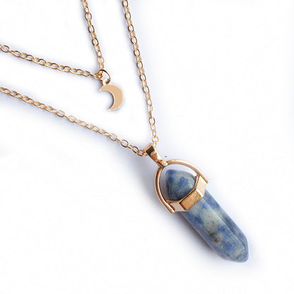 Moon Hexagonal Column Pendant Pure Ember