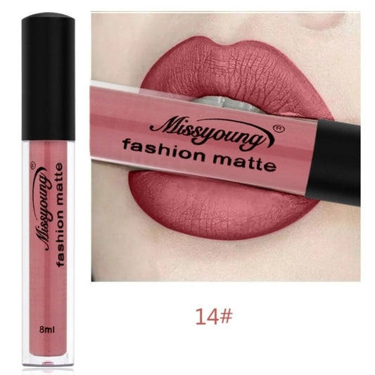Liquid Lip Gloss Lipstick Non-Stick Matte Makeup Lipstick Pure Ember