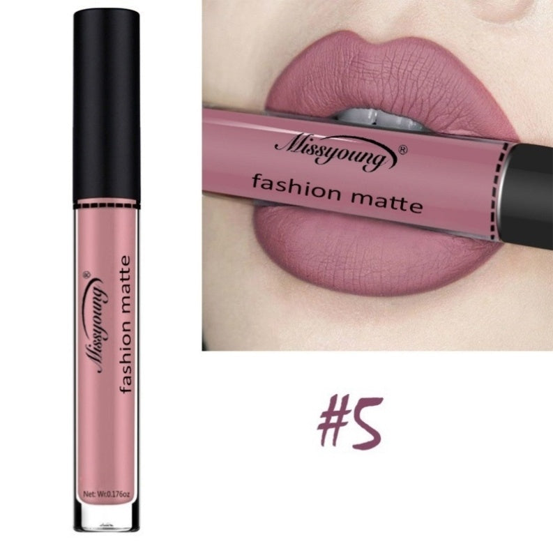 Liquid Lip Gloss Lipstick Non-Stick Matte Makeup Lipstick Pure Ember