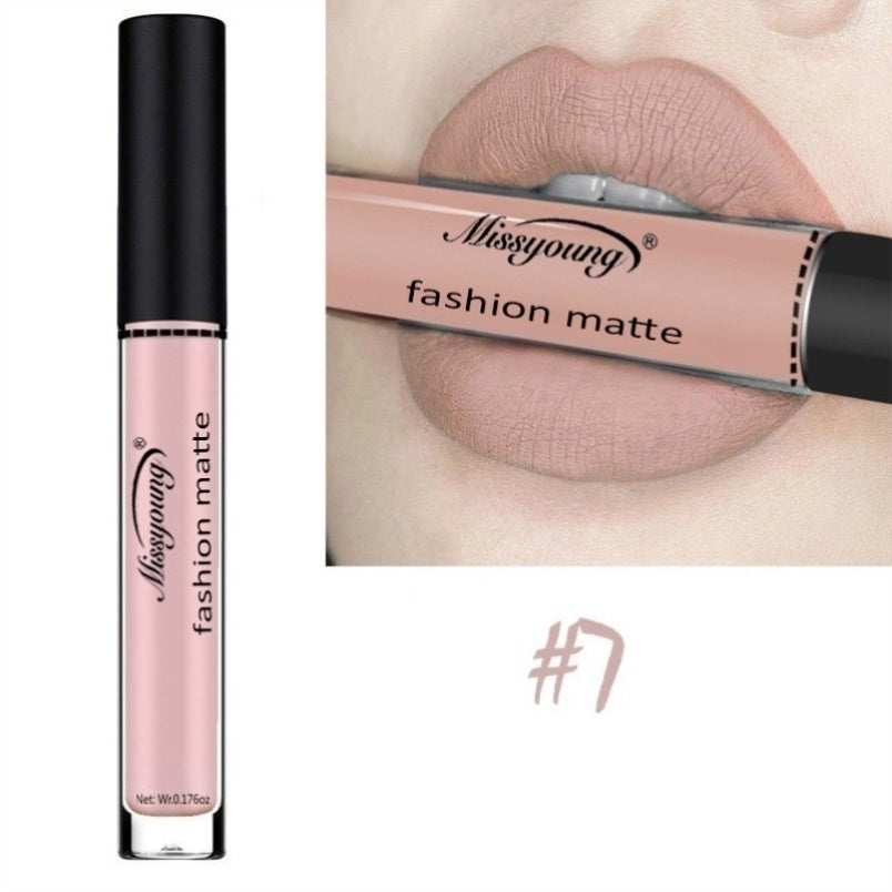 Liquid Lip Gloss Lipstick Non-Stick Matte Makeup Lipstick Pure Ember
