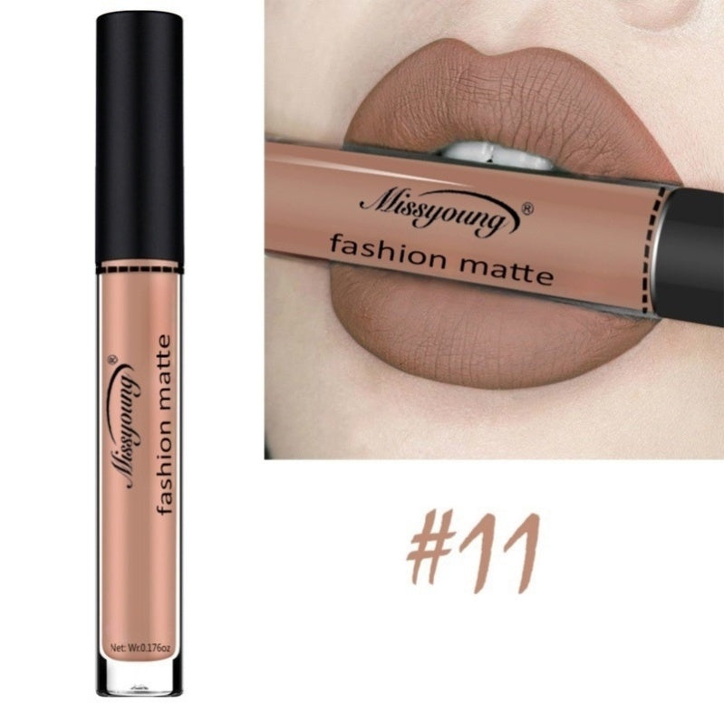 Liquid Lip Gloss Lipstick Non-Stick Matte Makeup Lipstick Pure Ember