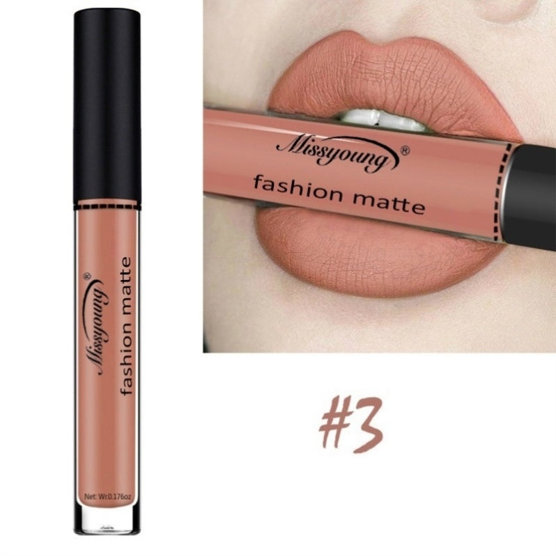 Liquid Lip Gloss Lipstick Non-Stick Matte Makeup Lipstick Pure Ember