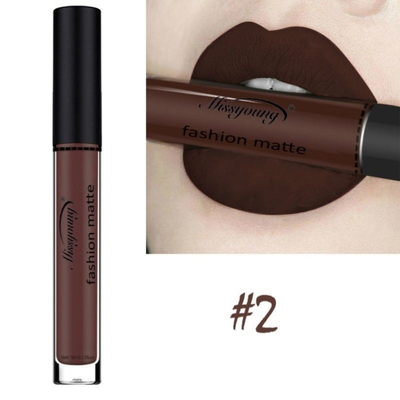 Liquid Lip Gloss Lipstick Non-Stick Matte Makeup Lipstick Pure Ember