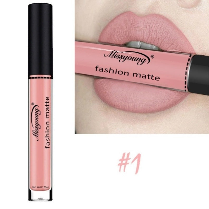 Liquid Lip Gloss Lipstick Non-Stick Matte Makeup Lipstick Pure Ember