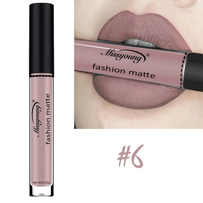 Liquid Lip Gloss Lipstick Non-Stick Matte Makeup Lipstick Pure Ember