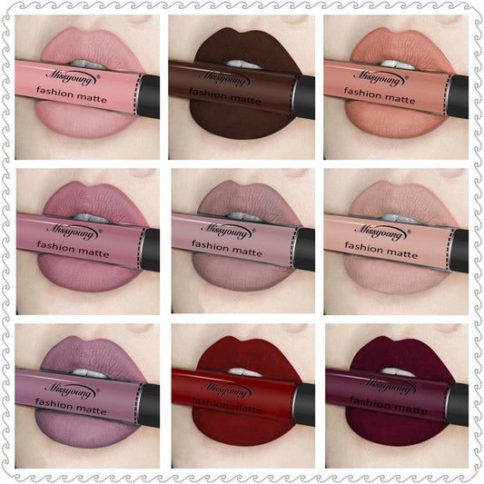 Liquid Lip Gloss Lipstick Non-Stick Matte Makeup Lipstick Pure Ember