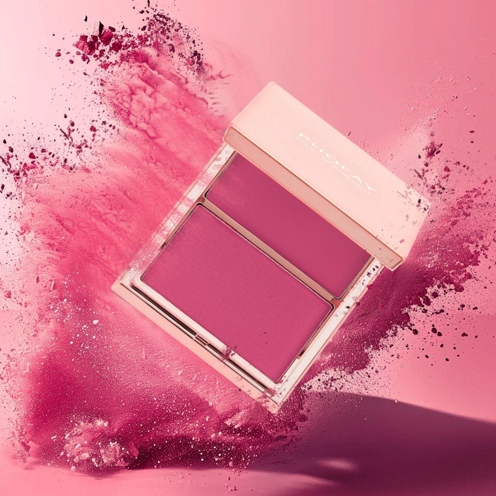 PHOFAY Double-Take Cream & Powder Blush Duo Pure Ember