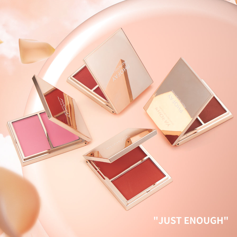 PHOFAY Double-Take Cream & Powder Blush Duo Pure Ember