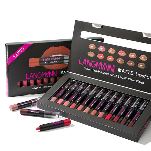Non-Stick Cup Matte Lipstick And Lip Gloss Set Pure Ember