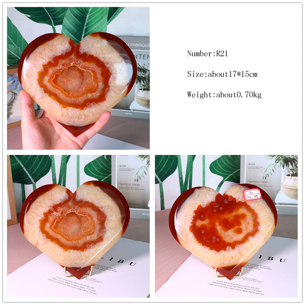 Natural Crystal Red Agate Ornaments Pure Ember