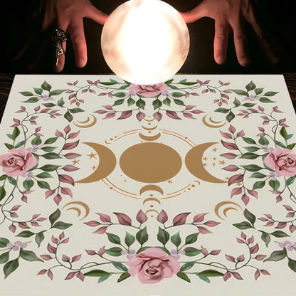 Tarot Tablecloth Cloth Cushion Tarot Moon Sun Lucky Tree Flannel Tablecloth Pure Ember