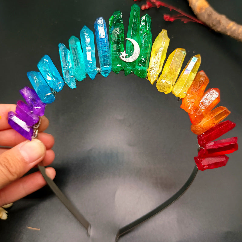 Natural Crystal Crown Hair Band Pure Ember