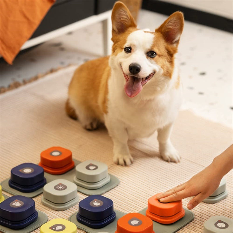 4 Colors Pet Communication Button One-click Prevent Physical Inactivity Recordable Dog Talking Button Toy Cat Toy Pet Products Pure Ember
