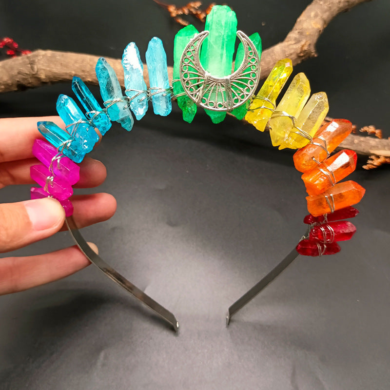 Natural Crystal Crown Hair Band Pure Ember