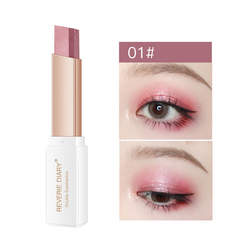 Lazy Eyeshadow Stick Gradient Shimmer Double Colour Pen Waterproof Pure Ember
