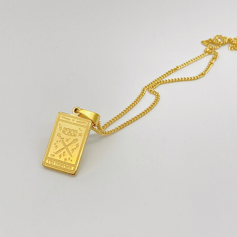 Tarot Pendant Necklace Stainless Steel Pure Ember