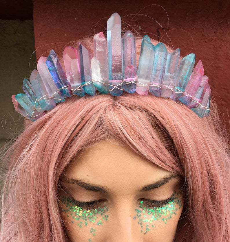Rainbow Mermaid Colors Natural Crystal Pure Ember