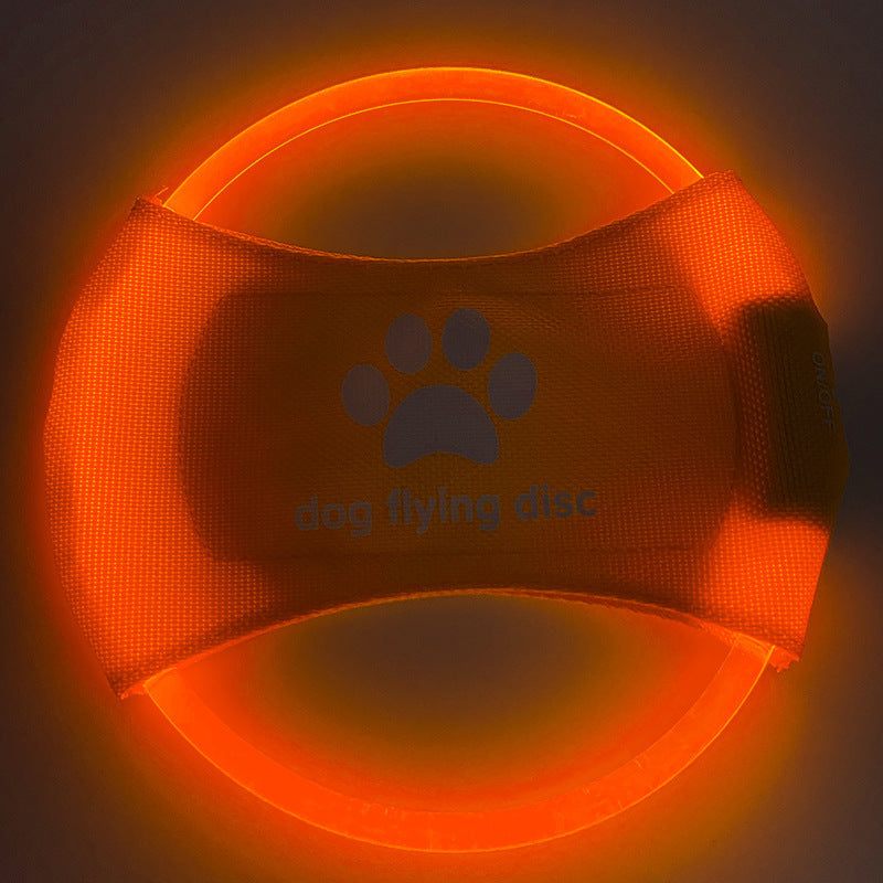 Dog Flying Discs Light Glowing LED LuminousTrainning Interactive Toys Game Flying Discs Dog Toy Pet Dog Accessories Pet Products Pure Ember