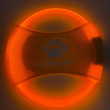 Dog Flying Discs Light Glowing LED LuminousTrainning Interactive Toys Game Flying Discs Dog Toy Pet Dog Accessories Pet Products Pure Ember