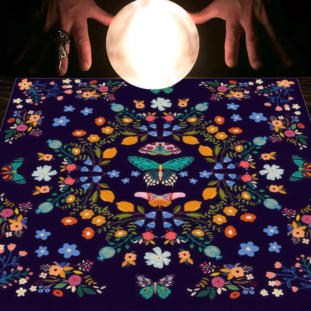 Tarot Tablecloth Cloth Cushion Tarot Moon Sun Lucky Tree Flannel Tablecloth Pure Ember