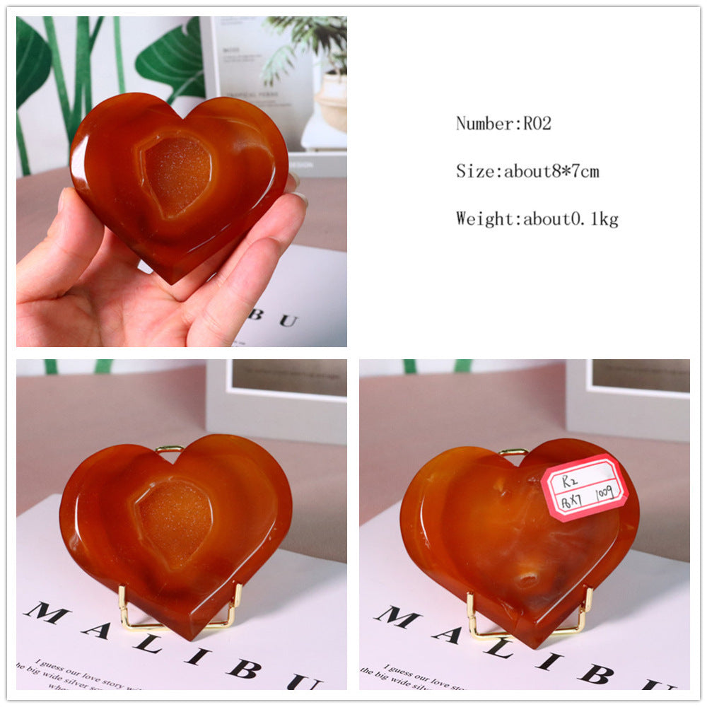 Natural Crystal Red Agate Ornaments Pure Ember