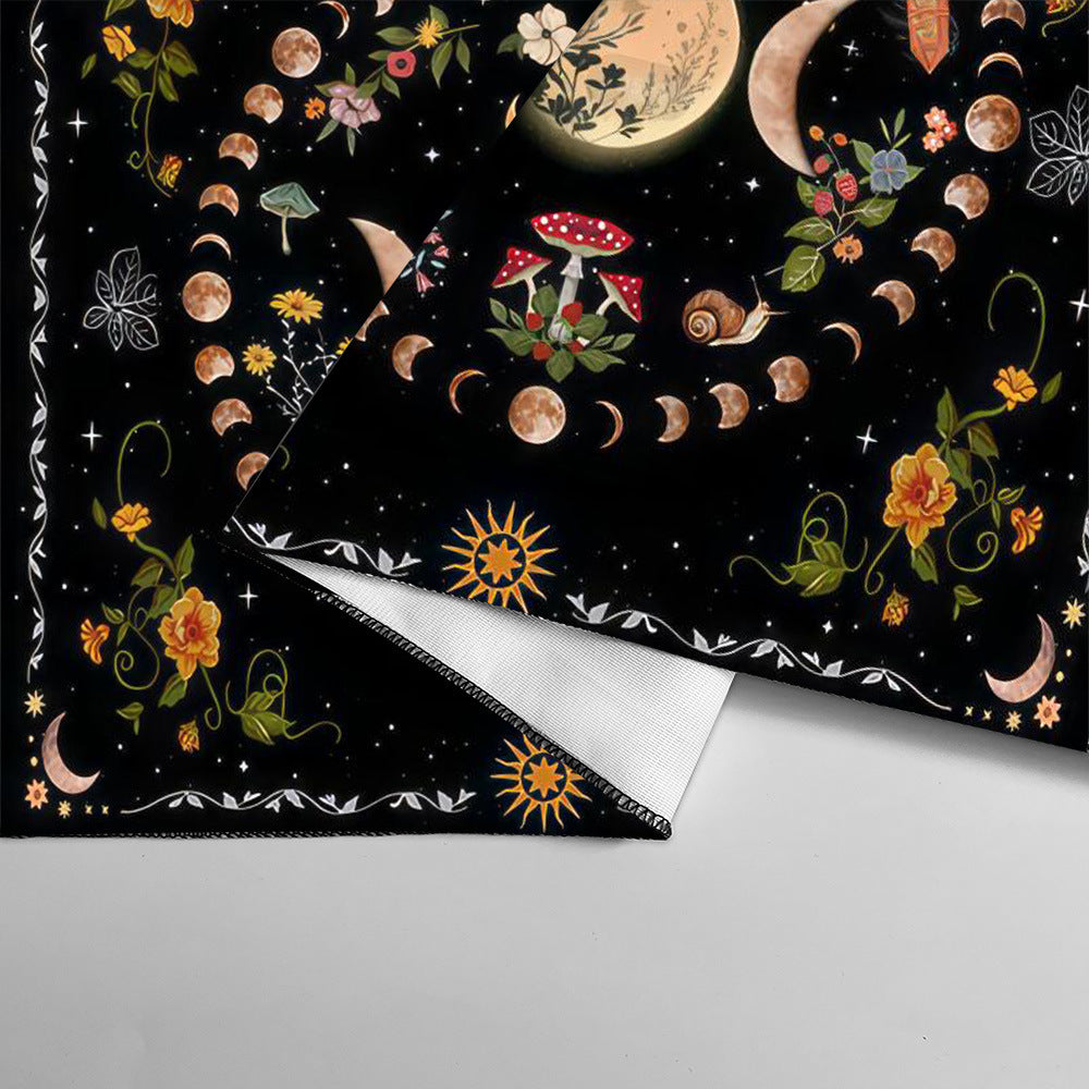 Tarot Tablecloth Cloth Cushion Tarot Moon Sun Lucky Tree Flannel Tablecloth Pure Ember