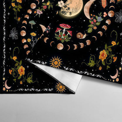 Tarot Tablecloth Cloth Cushion Tarot Moon Sun Lucky Tree Flannel Tablecloth Pure Ember