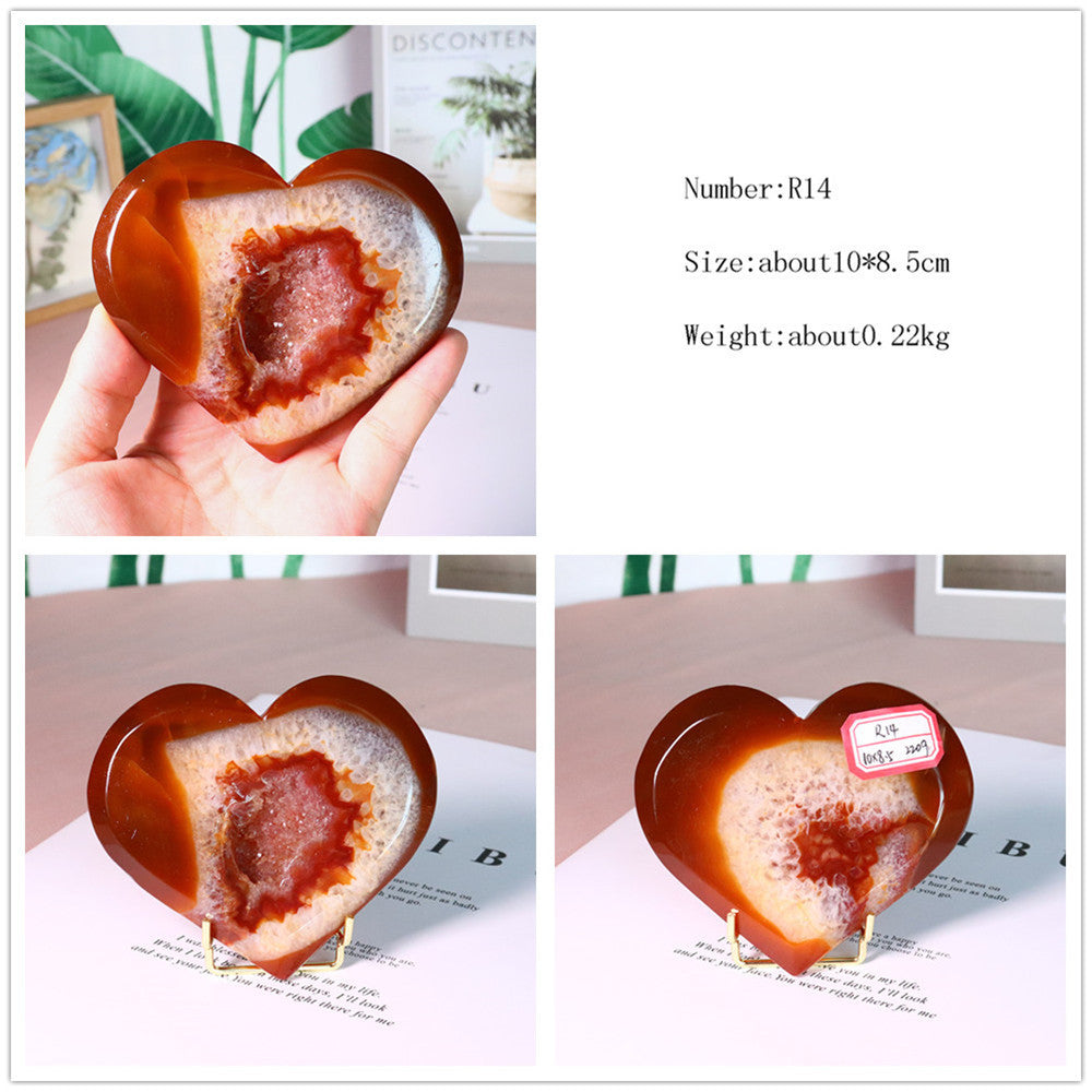 Natural Crystal Red Agate Ornaments Pure Ember