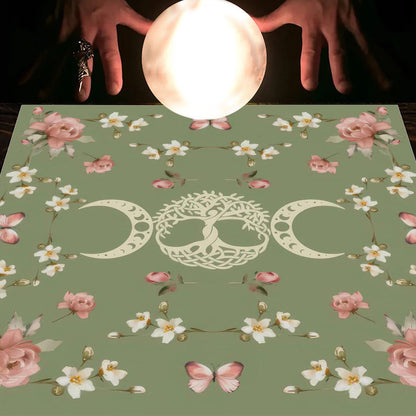 Tarot Tablecloth Cloth Cushion Tarot Moon Sun Lucky Tree Flannel Tablecloth Pure Ember