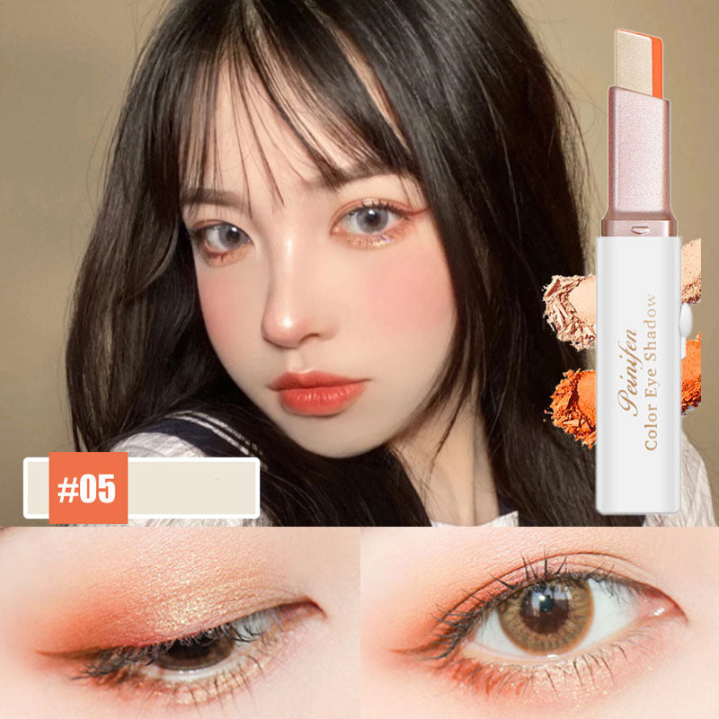 Lazy Eyeshadow Stick Gradient Shimmer Double Colour Pen Waterproof Pure Ember