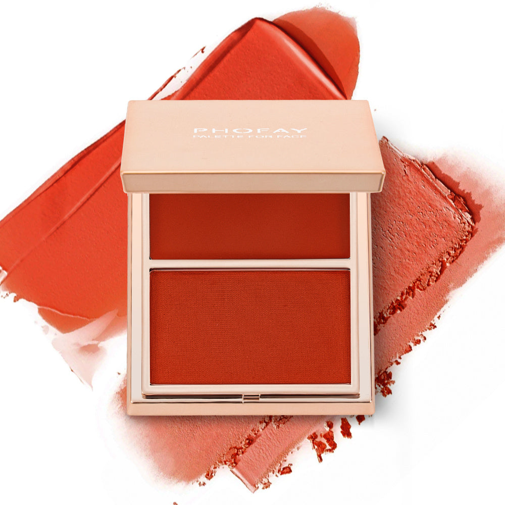 PHOFAY Double-Take Cream & Powder Blush Duo Pure Ember