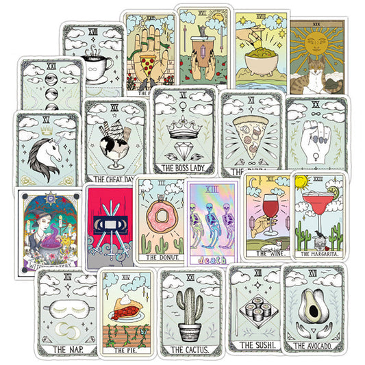 50 Tarot Divination Stickers Pure Ember