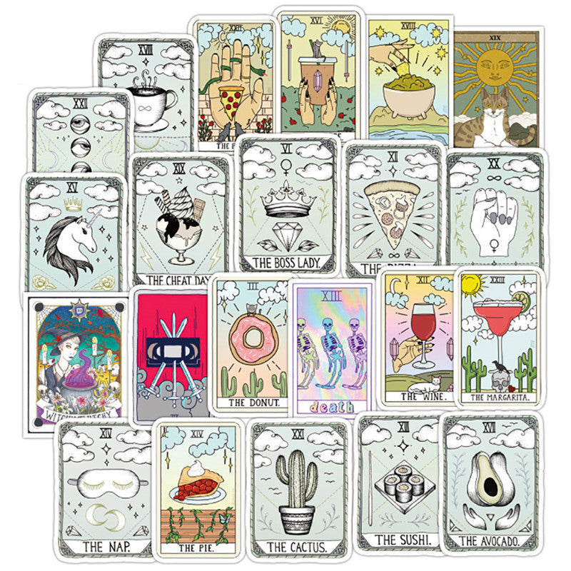 50 Tarot Divination Stickers Pure Ember
