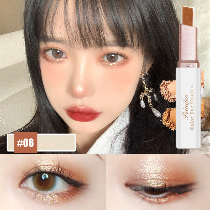Lazy Eyeshadow Stick Gradient Shimmer Double Colour Pen Waterproof Pure Ember