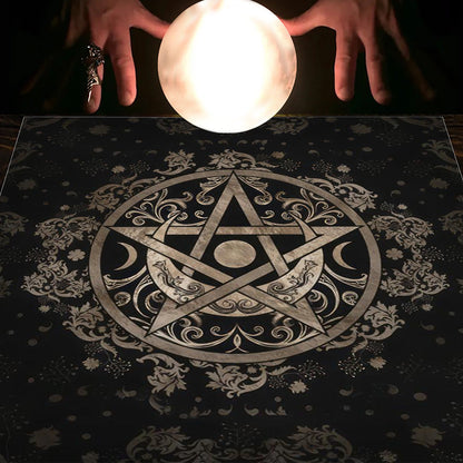 Tarot Tablecloth Cloth Cushion Tarot Moon Sun Lucky Tree Flannel Tablecloth Pure Ember